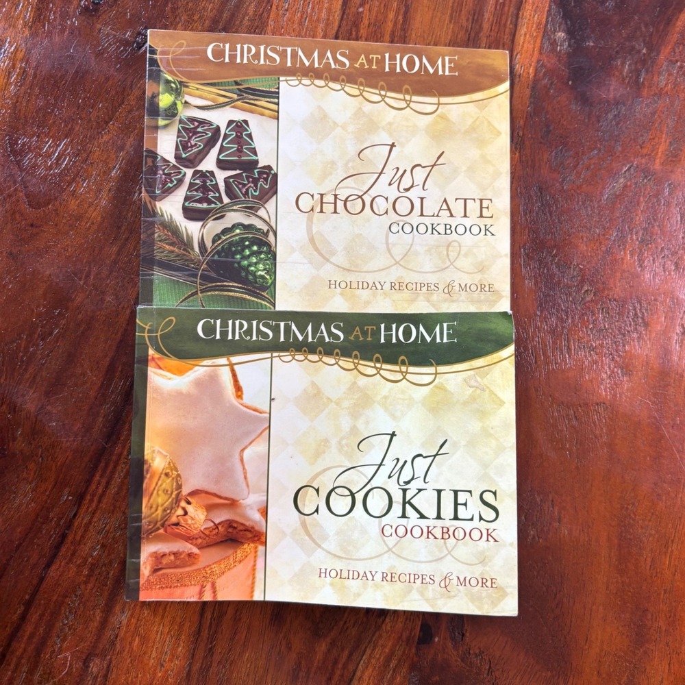 Christmas At Home Cookbook Set Just Cookies & Just Chocolate Holiday Recipes 2pk